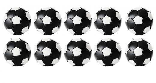 Kickerball 10er Set Winspeed 35mm schwarz/weiß  | 24g