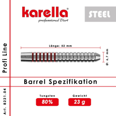 Steelbarrel Karella Profi Line 80% Tungsten PL -04 23 g