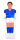 Kickerfigur Winever blau / weiß | 13mm