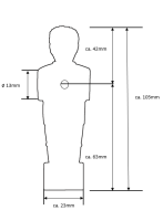 Kickerfigur Hobby rot / weiß | 13mm