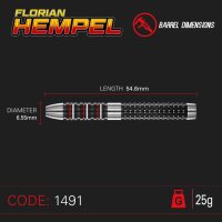 Steeldart Winmau Florian Hempel 1491-23g