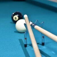 Billard Brückenqueue - zweiteilig 145 cm - chrom hoch