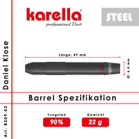 Steeldart Karella Daniel Klose  90% Tungsten, 22g