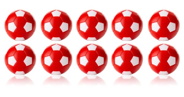 Kickerball 10er Set Winspeed 35mm rot/weiß  | 24g