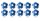 Kickerball 10er Set Winspeed 35mm blau/weiß  | 24g