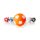 Kickerball 10er Set Winspeed 35mm orange/weiß - 24g