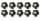 Kickerball 10er Set Winspeed 35mm schwarz/silber | 24g