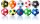 Kickerball 10er Set Winspeed 35mm "Mix" | Mod. 03.-.12