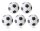 Kickerball 5er Set Winspeed 35mm weiß/schwarz | 24g