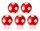 Kickerball 5er Set Winspeed 35mm rot/weiß  | 24g