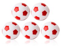 Kickerball 5er Set Winspeed 35mm weiß/rot  24g