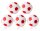 Kickerball 5er Set Winspeed 35mm weiß/rot  24g