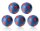 Kickerball 5er Set Winspeed 35mm blau/rot  | 24g