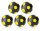 Kickerball 5er Set Winspeed 35mm schwarz/gelb | 24g