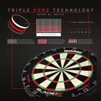 Dartboard Winmau Blade 6 Triple Core Carbon 3032