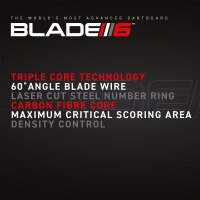 Dartboard Winmau Blade 6 Triple Core Carbon 3032