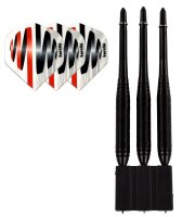 Karella Dartboard im Set inklusive 2 Satz Karella Blackstar Steel + Abwurflinie